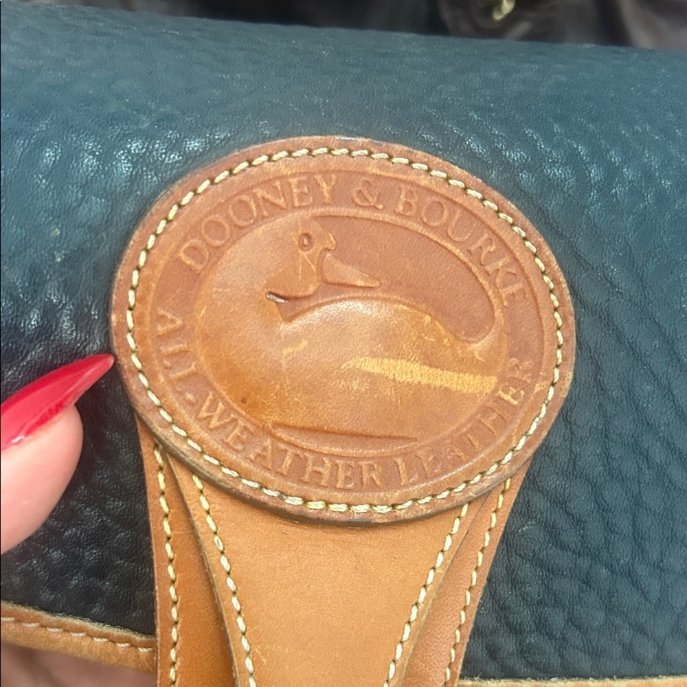 Dooney & Bourke Vintage/Brown Navy Medium Essex Bag - Picture 8 of 14